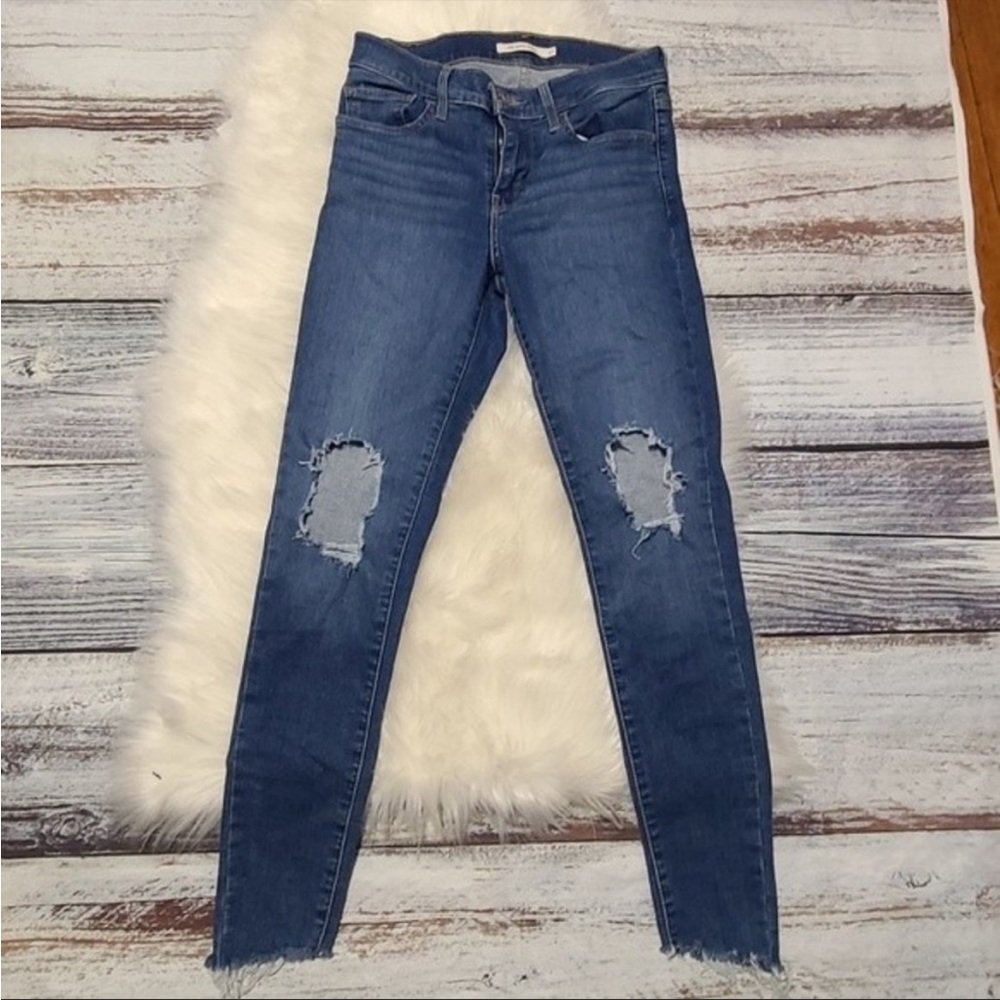 LEVI'S 710 High Rise Skinny Destroyed Jeans - Picture 2 of 11